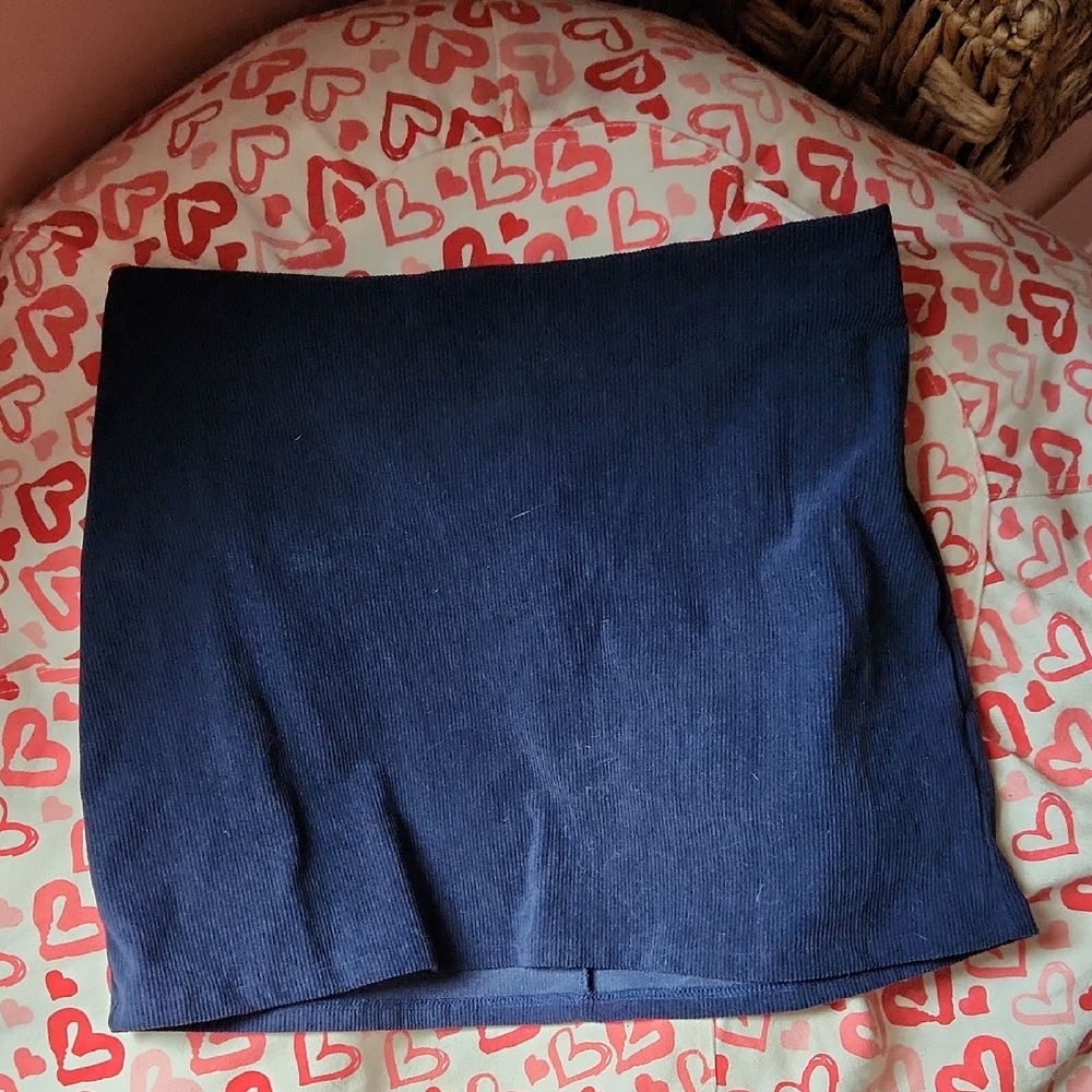 blue corduroy skirt